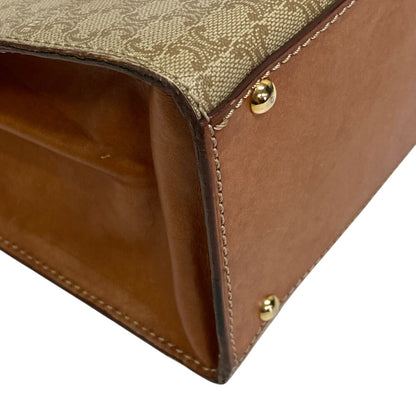 CELINE Handbag leather beige Macadam