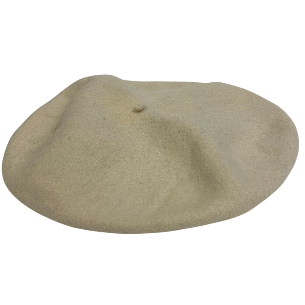CHANEL beret wool white