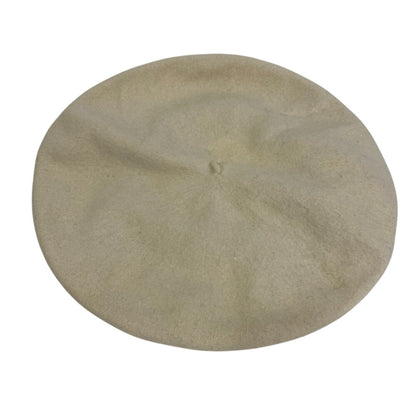 CHANEL beret wool white