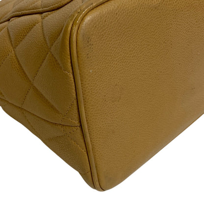 CHANEL Tote Bag Caviar skin beige Matrasse