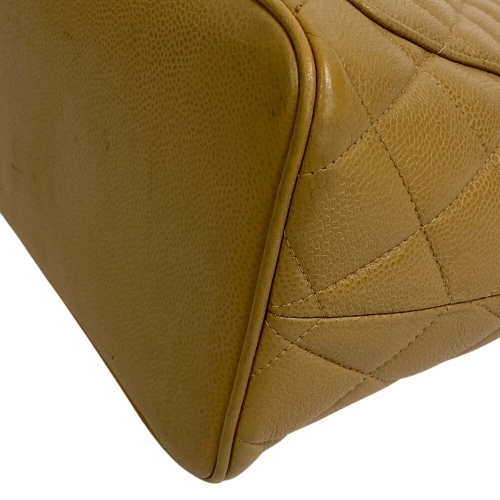 CHANEL Tote Bag Caviar skin beige Matrasse