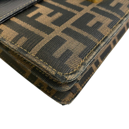 FENDI Handbag canvas Brown Zucca