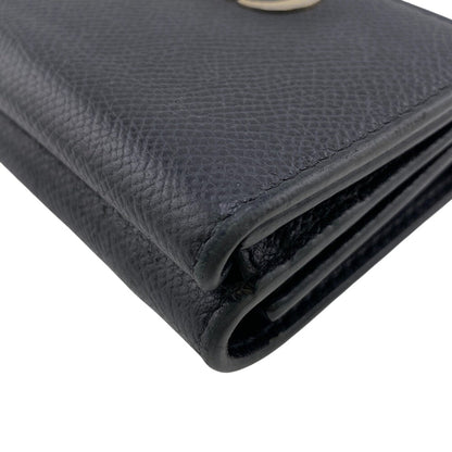 Christian Dior Tri-fold wallet leather black 30 MONTAIGNE