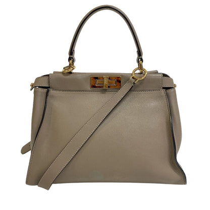 FENDI Handbag 8BN290 leather gray Peek-a-boo regular