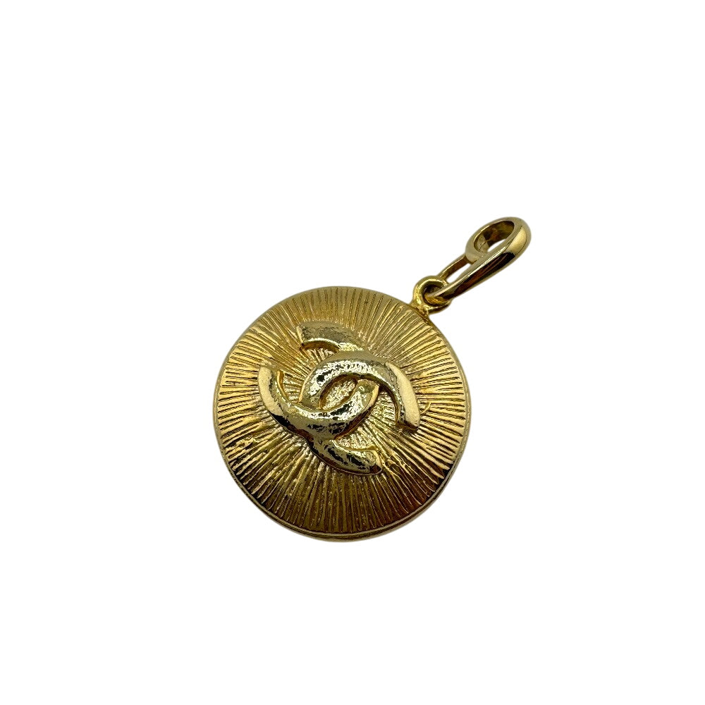 CHANEL Necklace Gold Plated gold COCO Mark