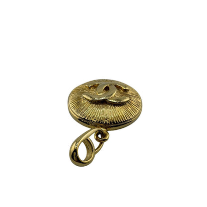 CHANEL Necklace Gold Plated gold COCO Mark