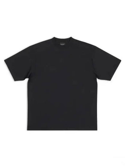 Luxury Balenciaga Trending 2025 Care Label Print Short Sleeve T-Shirt Black