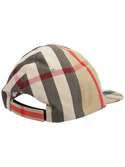 Luxury Burberry Reversible Vintage Check Cotton Ball Cap Archive Beige