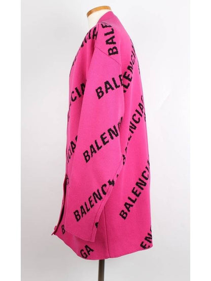Luxury Balenciaga Trending 2025 All over multi logo cardigan M