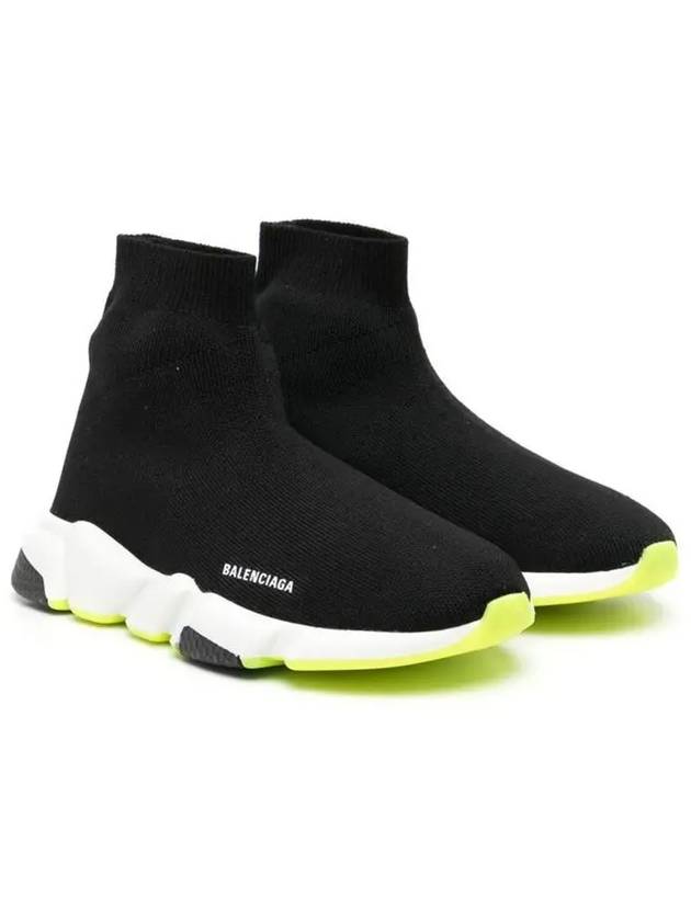 Luxury Balenciaga Trending 2025 Kids Logo Speedrunner Sneakers Black