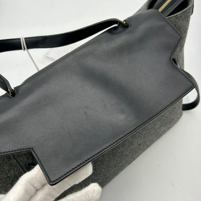 Luxury CELINE Felt Calfskin Small Belt Bag Grey Black LA17371