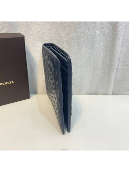 Luxury Bottega Veneta New level Intrecciato Navy Men s Bicycle Wallet