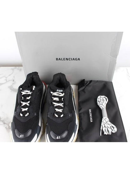 Luxury Balenciaga Trending 2025 Triple S sneakers black red 41 260