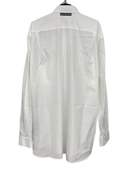 Luxury Balenciaga Trending 2025 Logo Oversized Long Sleeve Shirt White