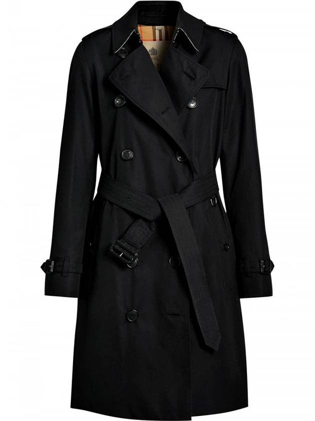 Luxury Burberry The Mid-length Kensington Heritage Trench Coat Midnight Blue