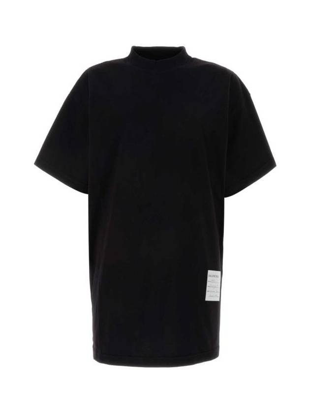 Luxury Balenciaga Trending 2025 Sample Sticker Oversized Short Sleeve T-Shirt Black