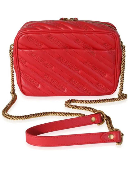 Luxury Balenciaga Trending 2025 BB Logo Chain Cross Bag Red