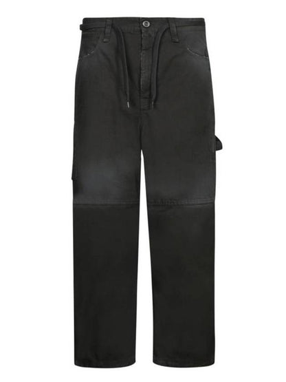 Luxury Balenciaga Trending 2025 Cropped Cargo Straight Pants Black