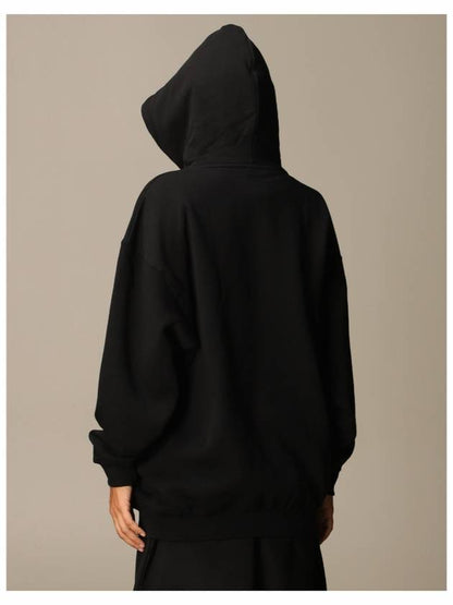 Luxury Balenciaga Trending 2025 BB Logo Round Print Hoodie Black