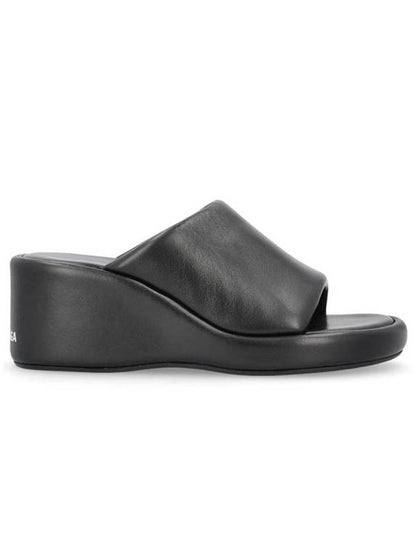 Luxury Balenciaga Trending 2025 Rise Wedge Sandals Black