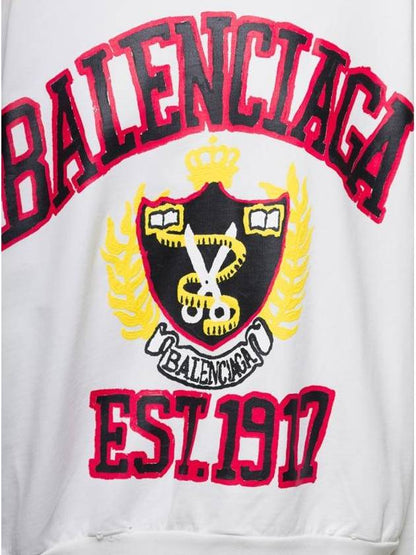Luxury Balenciaga Trending 2025 Graphic Printing Sweatshirt White