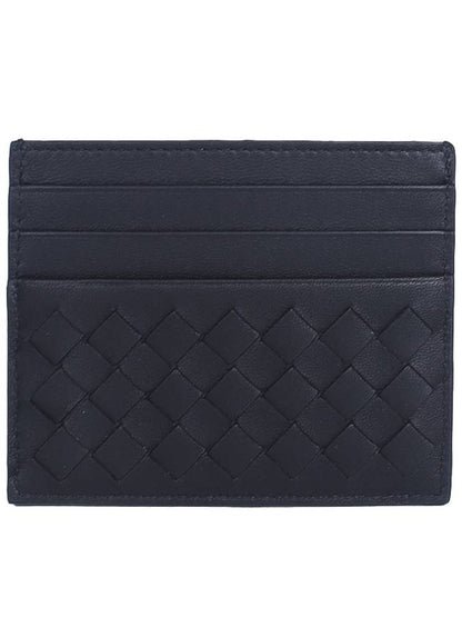 Luxury Bottega Veneta Men's Intrecciato Card Wallet Black