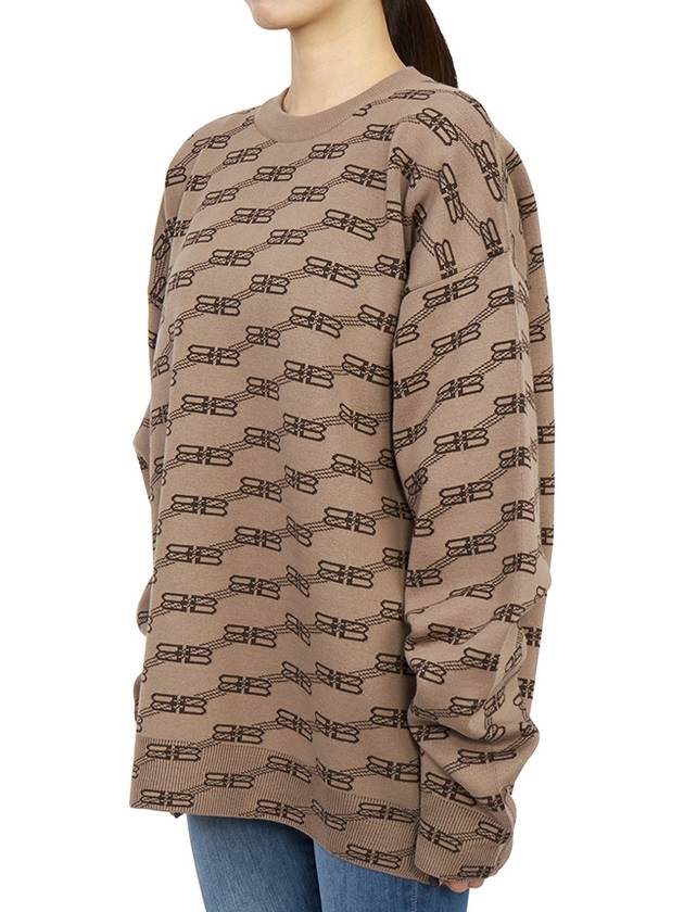 Luxury Balenciaga Trending 2025 BB Monogram Sweatshirt Brown