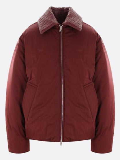 Luxury Bottega Veneta Tech Nylon Puffer Jacket Barolo