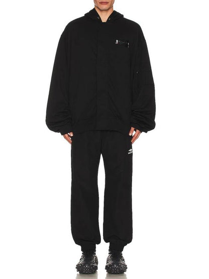 Luxury Balenciaga Trending 2025 Gaffer Padded Cotton Bomber Jacket Black