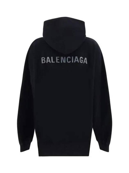 Luxury Balenciaga Trending 2025 Logo Back Large Fit Hoodie Black