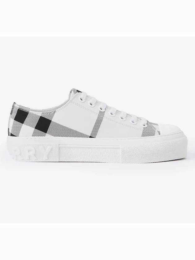 Luxury Burberry Check Cotton Low Top Sneakers Black White