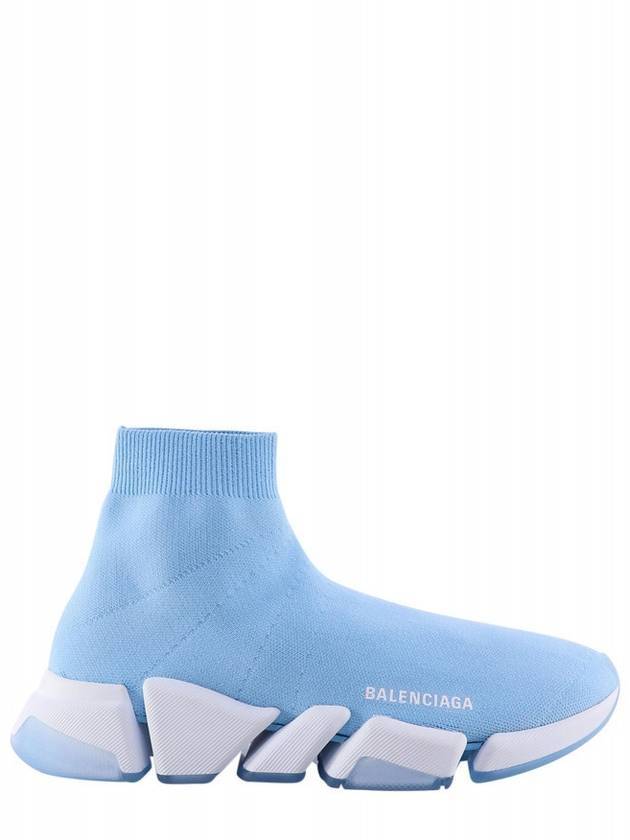 Luxury Balenciaga Trending 2025 Speedrunner Knit High Top Sneakers Blue