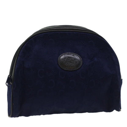 Luxury CELINE C Macadam Pouch Canvas Navy Black  ac2167