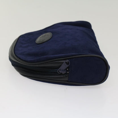 Luxury CELINE C Macadam Pouch Canvas Navy Black  ac2167
