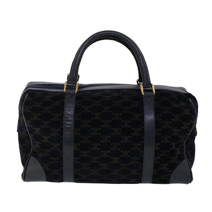 Luxury CELINE C Macadam Boston Bag Suede Leather Navy  ac2168