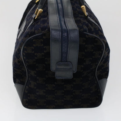Luxury CELINE C Macadam Boston Bag Suede Leather Navy  ac2168