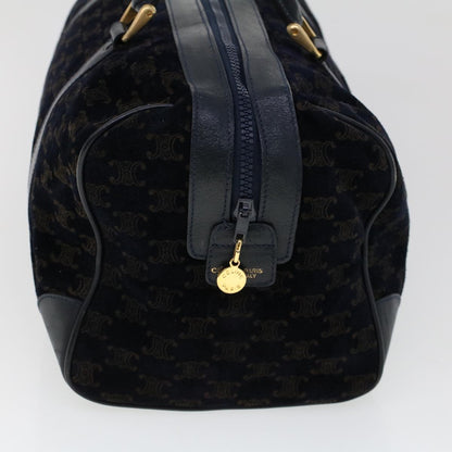 Luxury CELINE C Macadam Boston Bag Suede Leather Navy  ac2168