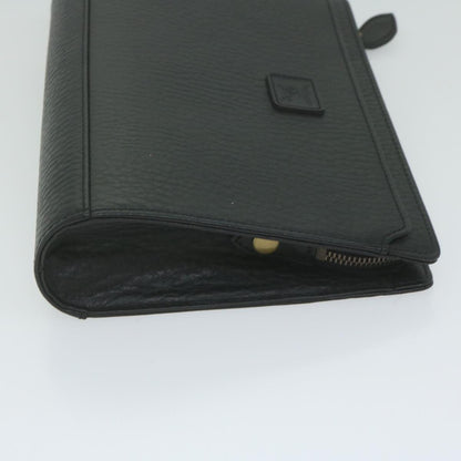 Luxury BurberrySs Clutch Bag Leather Black Auth ac2560
