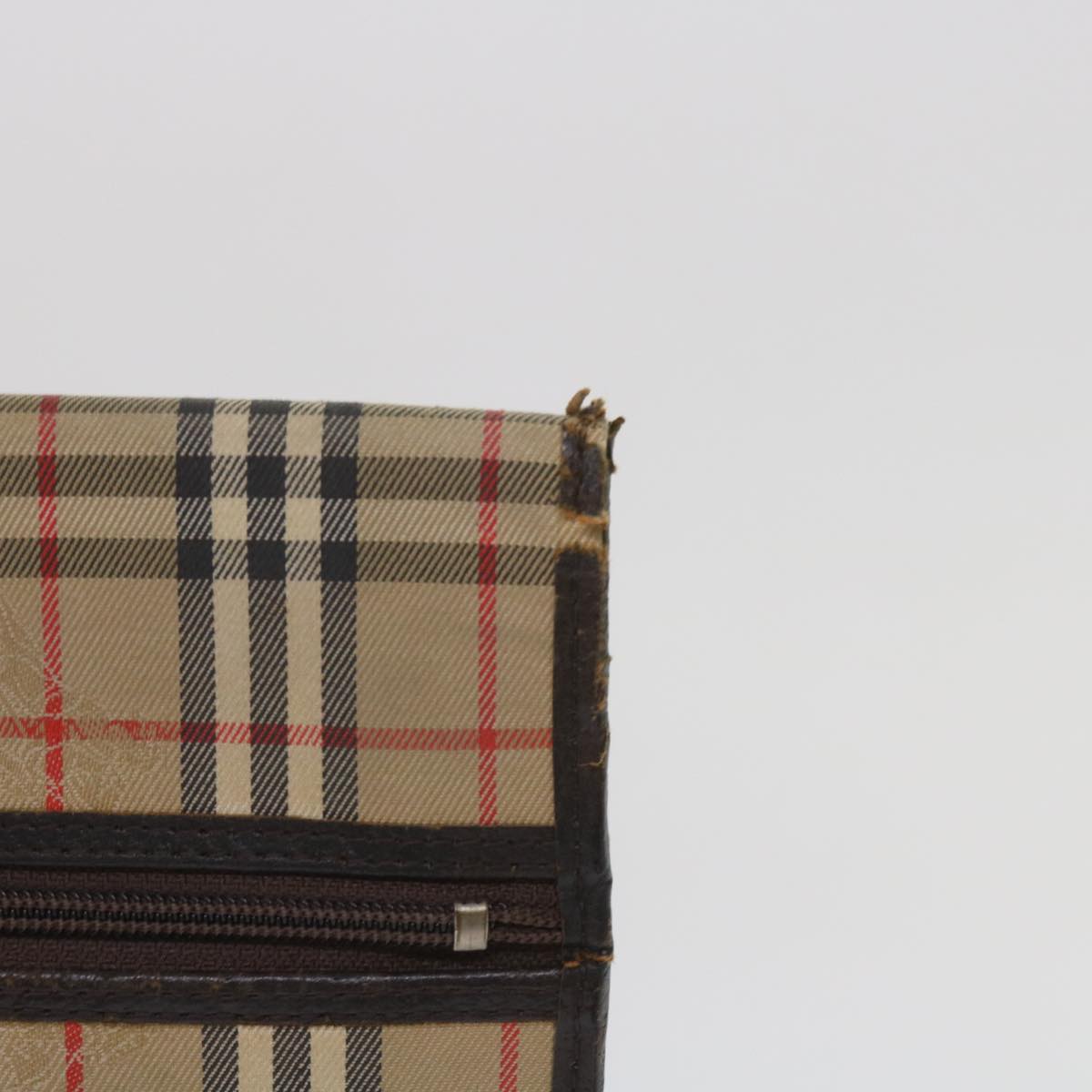 Luxury BurberrySs Nova Check Clutch Bag Canvas 2Set Beige Brown Auth ac2698