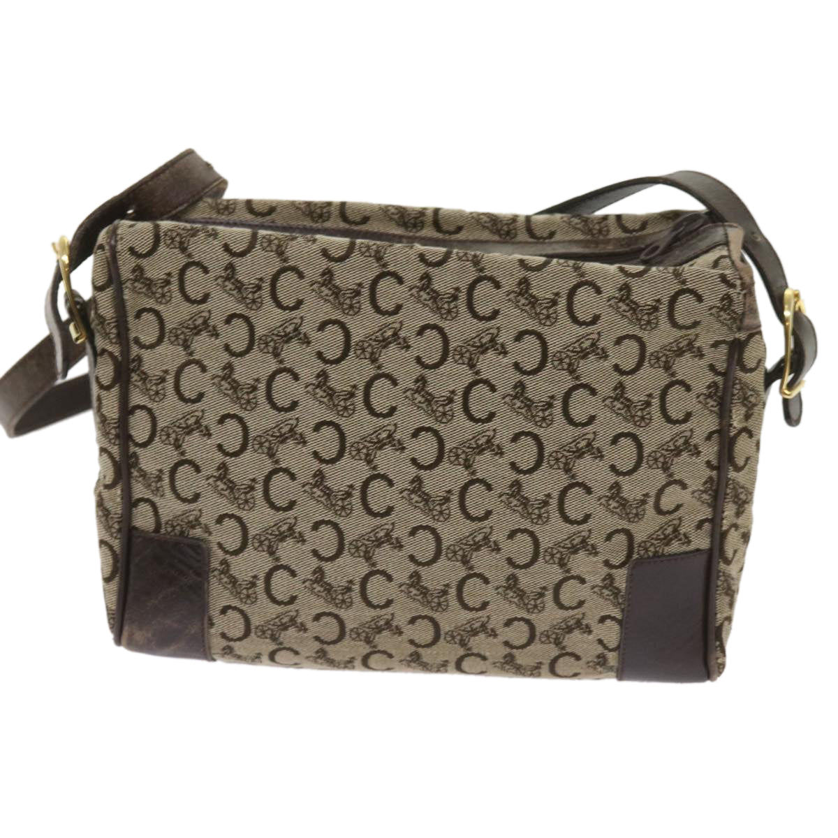 Luxury CELINE C Macadam Canvas Shoulder Bag Brown  ac2739