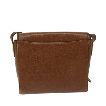 Luxury BurberrySs Shoulder Bag Leather Brown Auth ac2838