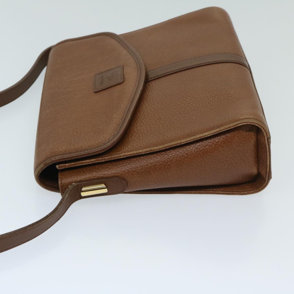 Luxury BurberrySs Shoulder Bag Leather Brown Auth ac2838