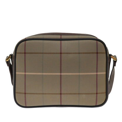 Luxury BurberrySs Nova Check Shoulder Bag Canvas Beige Auth ac2880