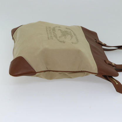 Luxury Burberry Tote Bag Canvas Beige Auth ac2929