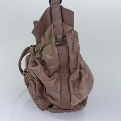Luxury Burberry Nova Check Shoulder Bag Leather 2way Beige Auth ac3125