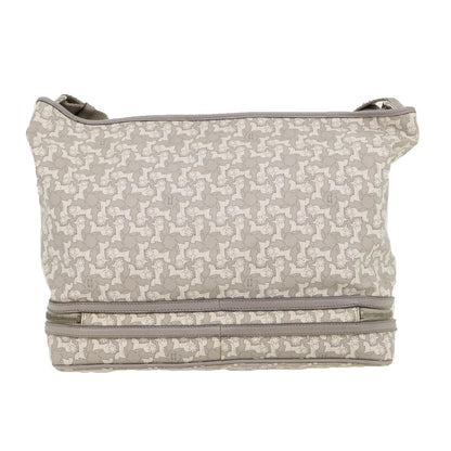 Luxury CELINE Salky Pattern Shoulder Bag Ai Tominaga PVC Leather Gray  ac919