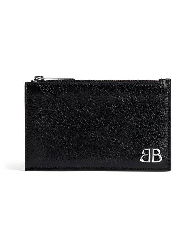 Luxury Balenciaga Trending 2025 Monaco Long Coin Card Wallet Black