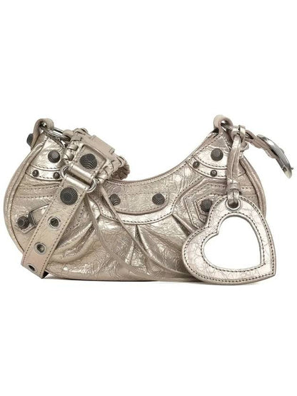 Luxury Balenciaga Trending 2025 Metallic Le Cagol XS Lambskin Shoulder Bag Metallic Beige
