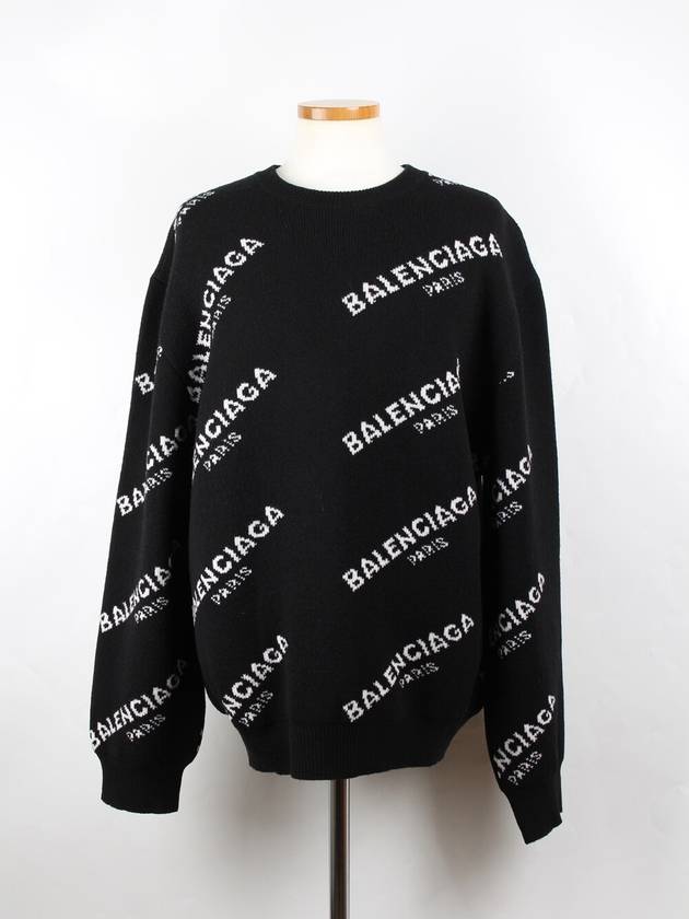 Luxury Balenciaga Trending 2025 Paris multi logo knit XL