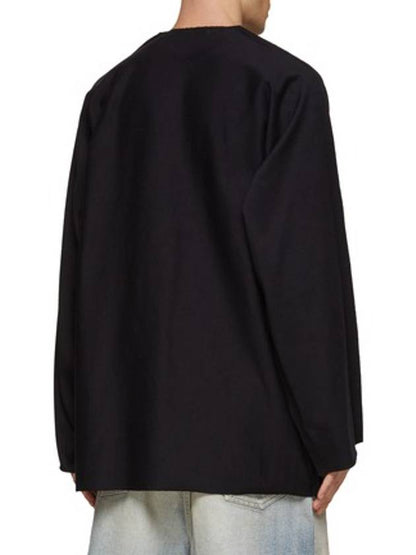 Luxury Balenciaga Trending 2025 Icon Flat Long Sleeve T-Shirt Black